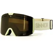 Sinner Skibril Arc Matte Light Yellow Double Full Gold Mirror Vent