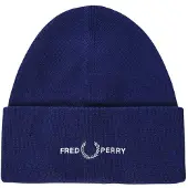 Fred perry Beanie met grafisch logo voor volwassenen (Franse marine)