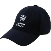 Island Green Heren Logo Gebogen Piek Golfpet (Marine)