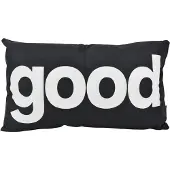 Gek op kussens! Good zwart | 30 x 50 cm | kussenhoes | katoen/polyester