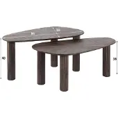 AnLi Style Salontafel Maya Teak organisch set/2