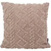 NOVÉE Furry cross taupe | 45 x 45 cm | kussenhoes | polyester