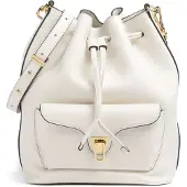 Coccinelle Leren schoudertas Beat Generatio Bucket Bag Pearl crème