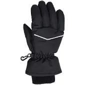 Mountain Warehouse Kinderen Faux Fur Gevoerde Isotherm Sneeuwhandschoenen (Zwart)
