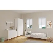 Born Lucky Tienerbed Napels Wit & Santiago Commode & Kledingkast