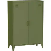 Sweeek - Industriële metalen kast 2 vakken 2 deuren 75cm - soho