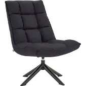 Notio Living Nelly-Loungestoel in Antraciet Microfiber