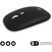 Subblim Raton Dual Flat Muis Zwart Oplaadbaar (Draadloze), Muis, Zwart