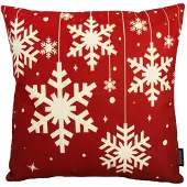 Gek op kussens! Sneeuwvlokken | 45 x 45 cm | kussenhoes | katoen/linnen