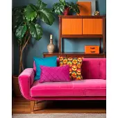NOVÉE Velvet cross roze | 30 x 50 cm | kussenhoes | velvet/polyester