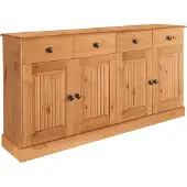 Home affaire Dressoir Liotta met 2 laden en 2 verstelbare planken, massief grenen