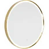QAZQA Badkamerspiegel koper 50 cm incl. LED 3-staps dimbaar met touch rond - Miral