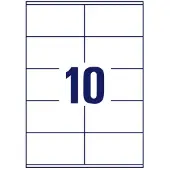 Avery-Zweckform 6137 Universele etiketten 105 x 57 mm Papier Wit 1 stuk(s) Permanent hechtend Laser (zwart/wit)