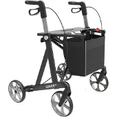Rehasense Server HD Lichtgewicht XXL Rollator – Extra Brede Rollator - 200kg - Opvouwbaar