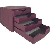Helit Ladenblok "The Green Chameleon", 4 lades met uittrekelementen, A4 formaat, stapelbaar, rood