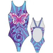 Turbo Butterfly Stars Pro Resist Swimsuit Blauw S Vrouw