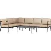 Venture Home Pehnna loungeset 2 delen beige,zwart.
