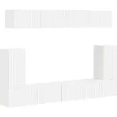 vidaXL TV-kastset, wandmontage, 5 stuks, wit, houtvezel