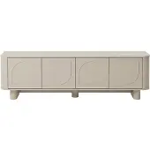 Vente-unique TV-meubel met 4 deuren - Taupe - BRISTANA