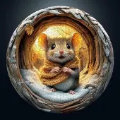 Karma Ronde legpuzzel van 1000 stukjes met 3D-grotmuis ontwerp