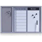 Zeller Memobord met magneetbord, weekplanner en prikbord