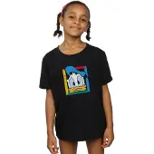 Disney Meisjes Donald Duck Paniekerig Katoenen T-Shirt (Zwart)