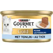 Gourmet 24x Gold Kattenvoer Nat Mousse Tonijn 85 gr