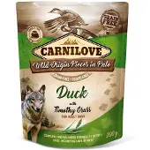 Carnilove dog pouch eend/timothy gras - 12x300 gr - Natvoer Hond