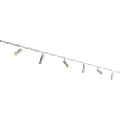 QAZQA Modern railsysteem wit met 6 spots beige 1-fase - Slimline Uzzy