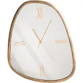 Beliani CASTALLA - Wandklok - Donkerbruin/Zilver - Glas