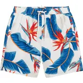 Superdry Gerecyclede Hawaïaanse Zwemshort - 43 cm Wit Grootte: XL
