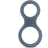 Huismerk Boners Siliconen Cockring En Ballstretcher - Grijs