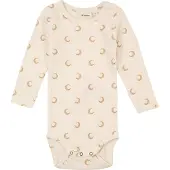 Lil´ Atelier Rompertje/body 'NBNLayo' ombergrijs / wolwit