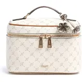 JOOP! Make up tas 'Cortina 1.0 Flora' donkerbeige / karamel / offwhite