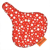 Bikecap Zadelhoes Dots red & white | Fietszadelhoes - Fietszadeldek - Stof en waterafstotend