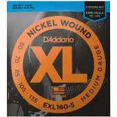 D'Addario EXL160-5 Basgitaar Snares 5-snarig 50-135