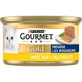 Gourmet gold fijne mousse kip - 24x85 gr - Kattenvoer