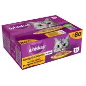 Whiskas 1+ Gevogelte Selectie in gelei - 80 x 85 g