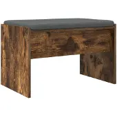 vidaXL Hallenbank met kussen Rook Eiken 63 x 38 x 40 cm