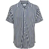 Only & Sons Overhemd 'Wayne' donkerblauw / wit