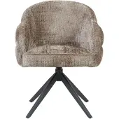 Starfurn Eetkamerstoel Bella - Taupe/Zwart - Draaibaar