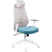 Beliani ORYN - Bureaustoel - Grijs/Groenblauw - Mesh