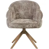 Starfurn Eetkamerstoel Bella - Taupe/Brons - Draaibaar - Set van 2