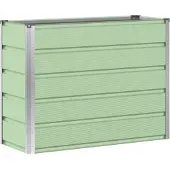 vidaXL Plantenbak Groen 100 x 40 x 75 cm Staal
