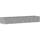 vidaXL Plantenbak Lichtgrijs 320 x 80 x 45 cm Staal
