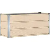 vidaXL Plantenbak Ivoor 100 x 40 x 45 cm Staal