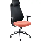 Beliani ORYN - Bureaustoel - Zwart/Rood - Mesh
