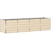 vidaXL Plantenbak Ivoor 320 x 80 x 75 cm Staal