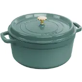 Staub La Cocotte ronde pan gietijzer 5,2 L Eucalyptus hout