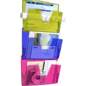 Cep wandfolderhouder happy 3 stuks set din a4 1 vak gekleurd